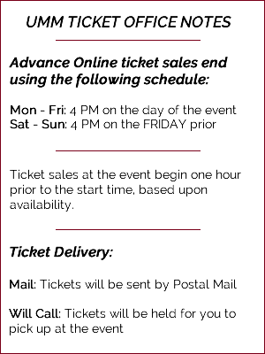 UMM Ticket Office Notes